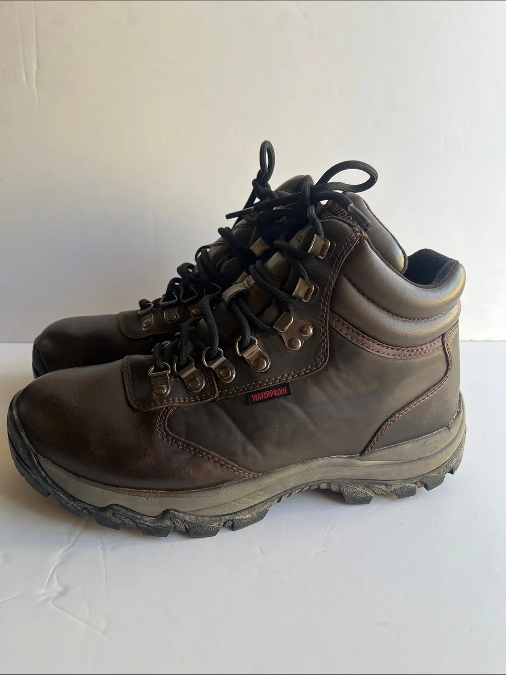Men's Brown Waterproof Leather Hiking Boots